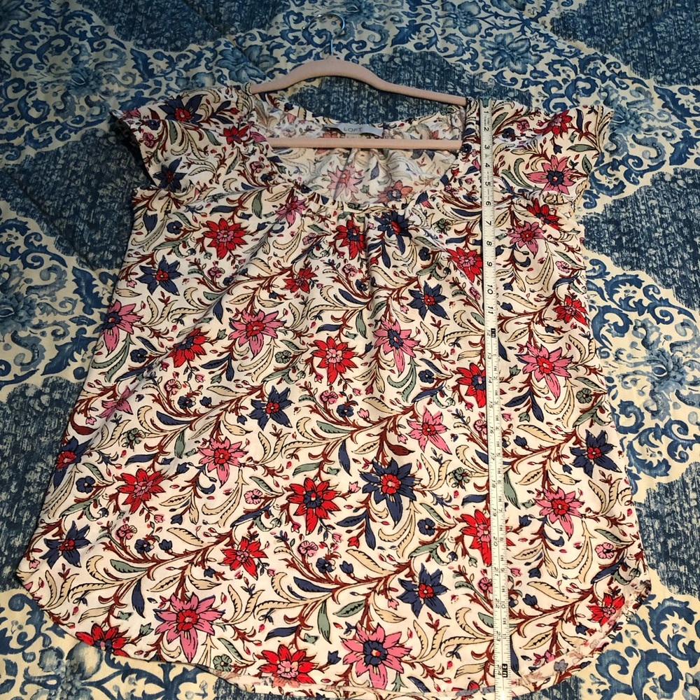 EUC Loft flowered top XS - Picture 5 of 7